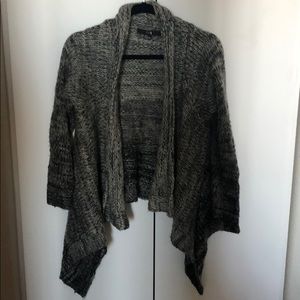 Grey Chunky loose Open Sweater